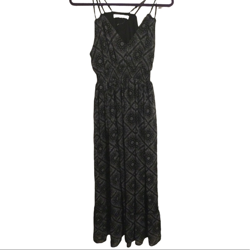 Black Paisley Summer Dress Size Large- Cloud❤️ Sky